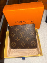 Louis Vuitton Brown Monogram Bifold Wallet for Men – Authentic Classic Designer Luxury | Free 3–5 Day USA Shipping