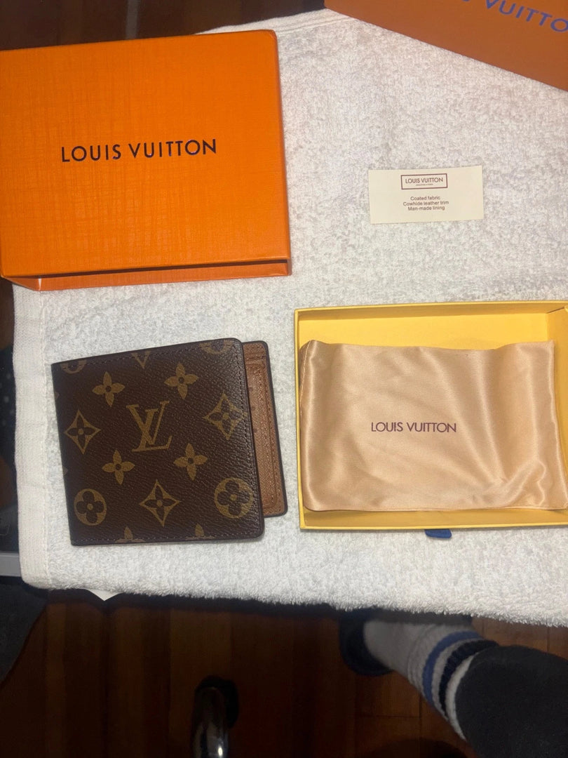 Louis Vuitton Brown Monogram Bifold Wallet for Men – Authentic Classic Designer Luxury | Free 3–5 Day USA Shipping