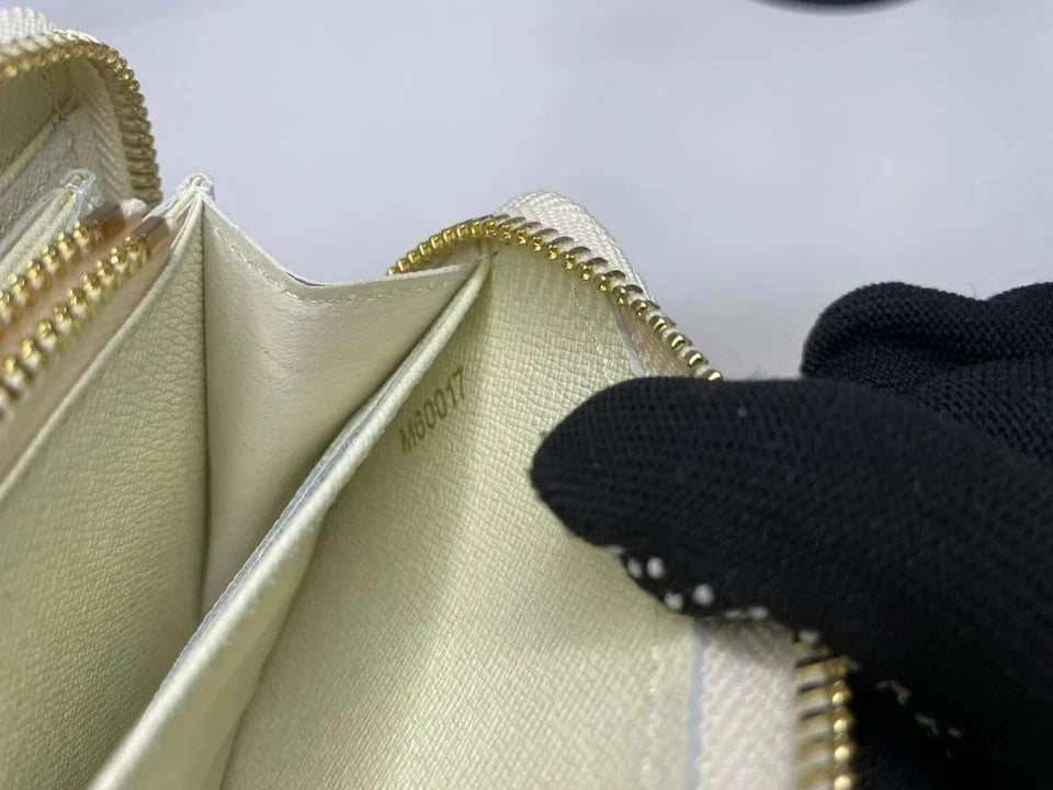 Louis Vuitton Damier Azur Zippy Zip Around Long Wallet – Authentic White Designer Luxury Purse | Free 3–5 Day USA Shipping