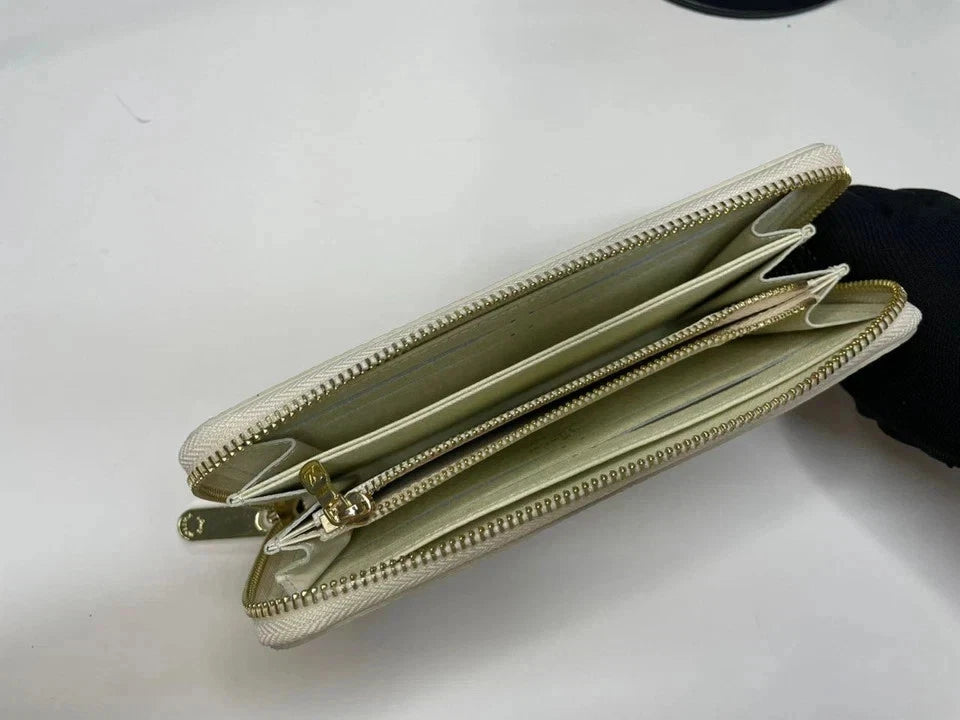 Louis Vuitton Damier Azur Zippy Zip Around Long Wallet – Authentic White Designer Luxury Purse | Free 3–5 Day USA Shipping