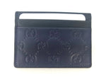 Load image into Gallery viewer, Gucci Guccissima Dark Blue Black Leather Card Case – Luxury Designer Slim Wallet Card Holder for Men &amp; Women | 70% OFF + Free 3–5 Day USA Shipping