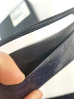 Load image into Gallery viewer, Gucci Guccissima Dark Blue Black Leather Card Case – Luxury Designer Slim Wallet Card Holder for Men &amp; Women | 70% OFF + Free 3–5 Day USA Shipping