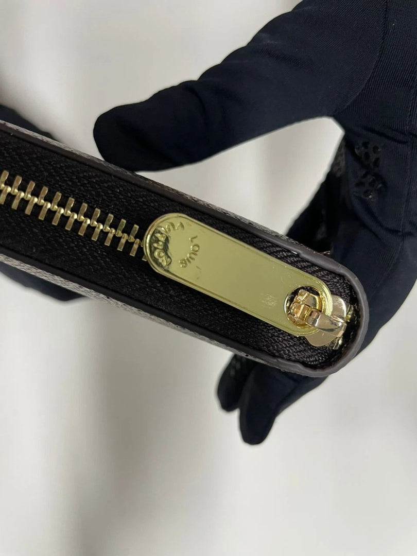 Louis Vuitton Damier Ebene Zippy Zip Around Long Wallet – Authentic Brown Designer Luxury Purse | Free 3–5 Day USA Shipping