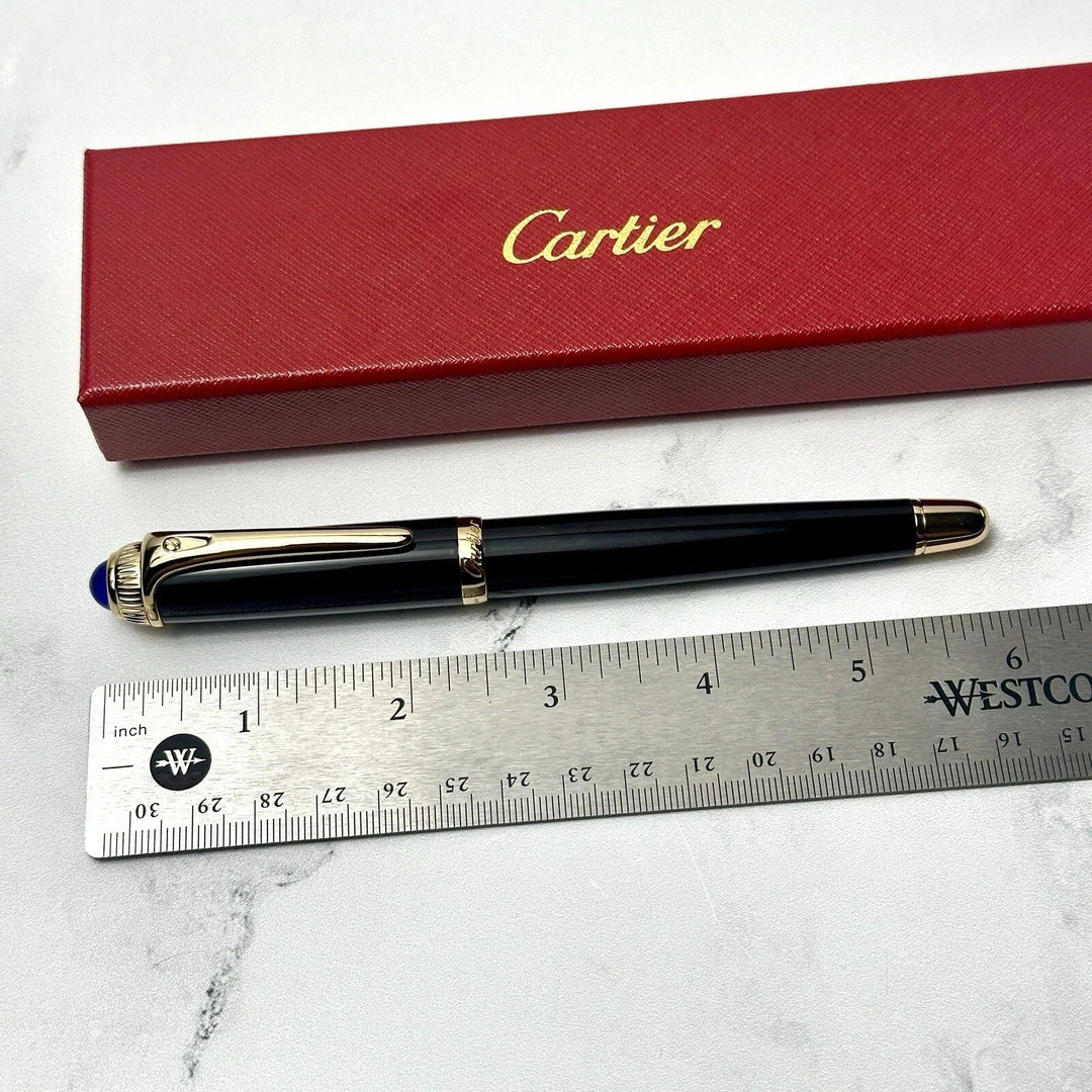 Cartier Black & Gold Composite Executive Rollerball Pen – Rare AD VIP Gift Luxury Writing Instrument | Free 3–5 Day USA Shipping