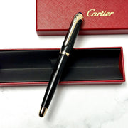 Cartier Black & Gold Composite Executive Rollerball Pen – Rare AD VIP Gift Luxury Writing Instrument | Free 3–5 Day USA Shipping