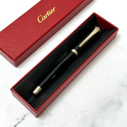 Cartier Black & Gold Composite Executive Rollerball Pen – Rare AD VIP Gift Luxury Writing Instrument | Free 3–5 Day USA Shipping