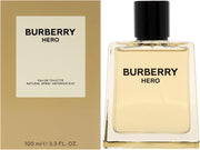 Burberry Hero Eau de Toilette Spray 100ml for Men | Fresh Woody Masculine Fragrance | Free 3-days Fast USA Delivery